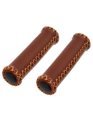 Grips 7/8 long 131mm Artificial Leather Brown